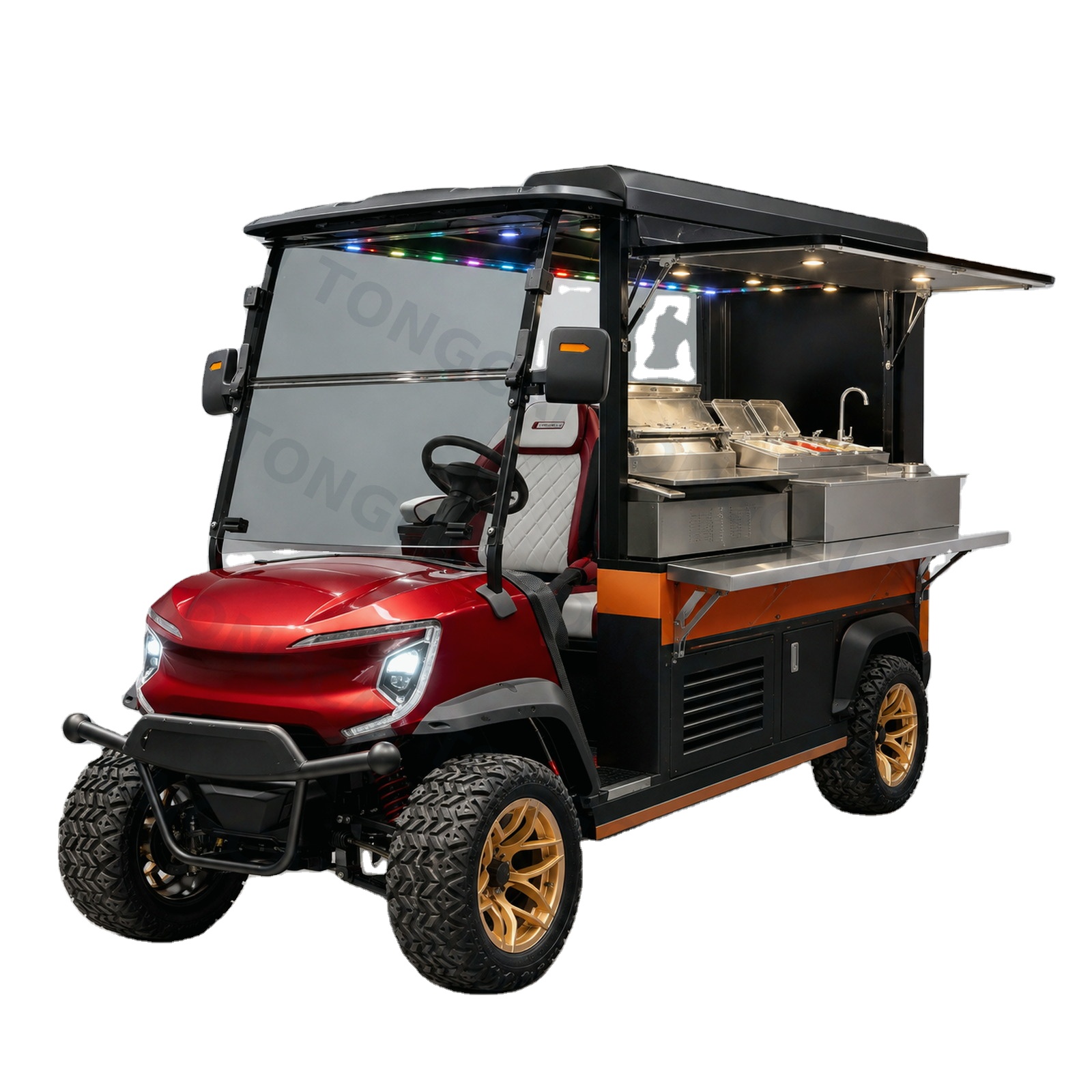 TONGCAI Golf Cart Style Bakery Cart Electric Mobile Food Truck for Cafe Business