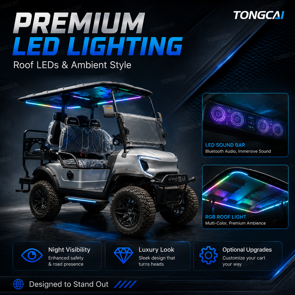60V 4 Seater Lithium Battery All Terrain Golf Cart