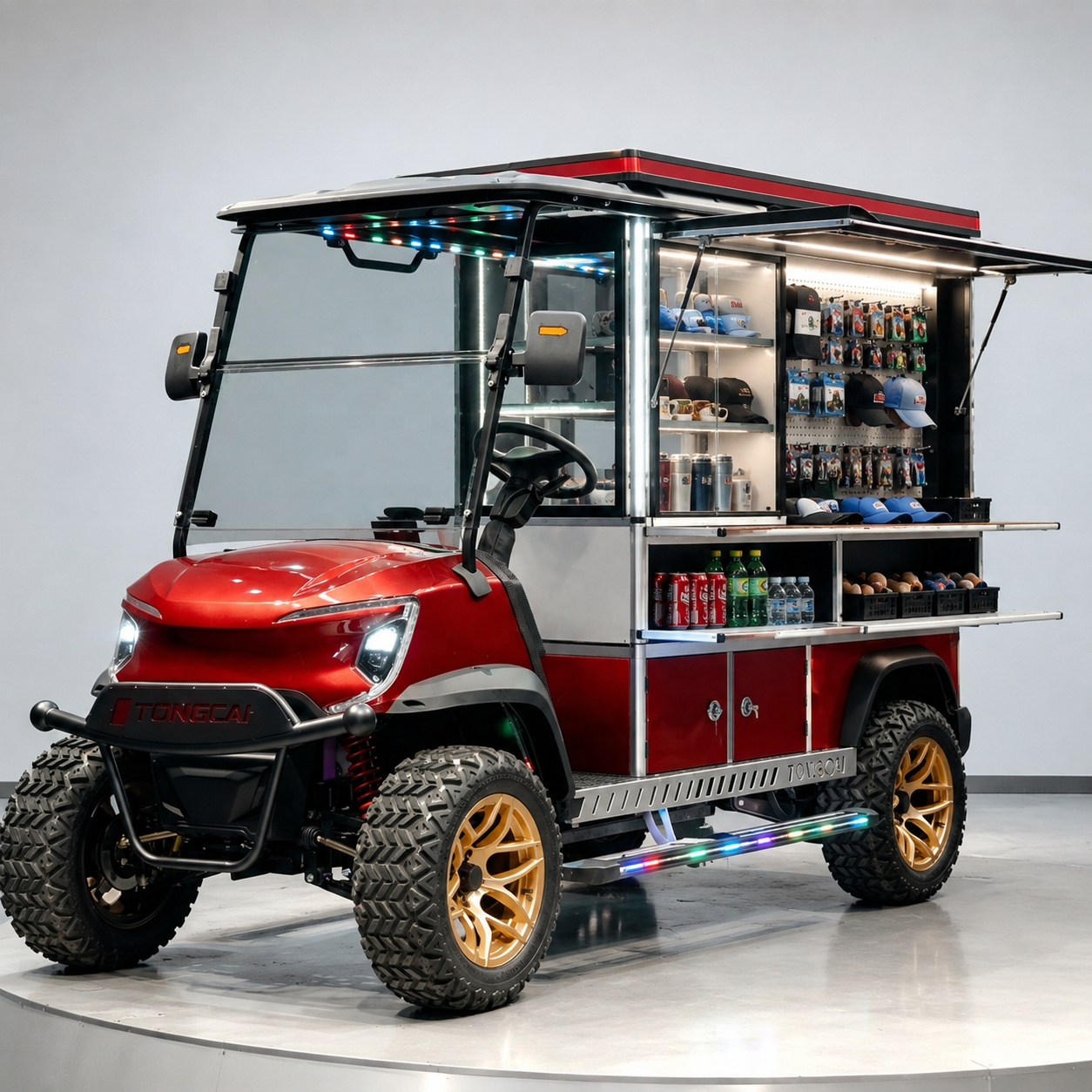 TONGCAI Electric Mobile Pastry Cart Customized Dessert Vending Vehicle