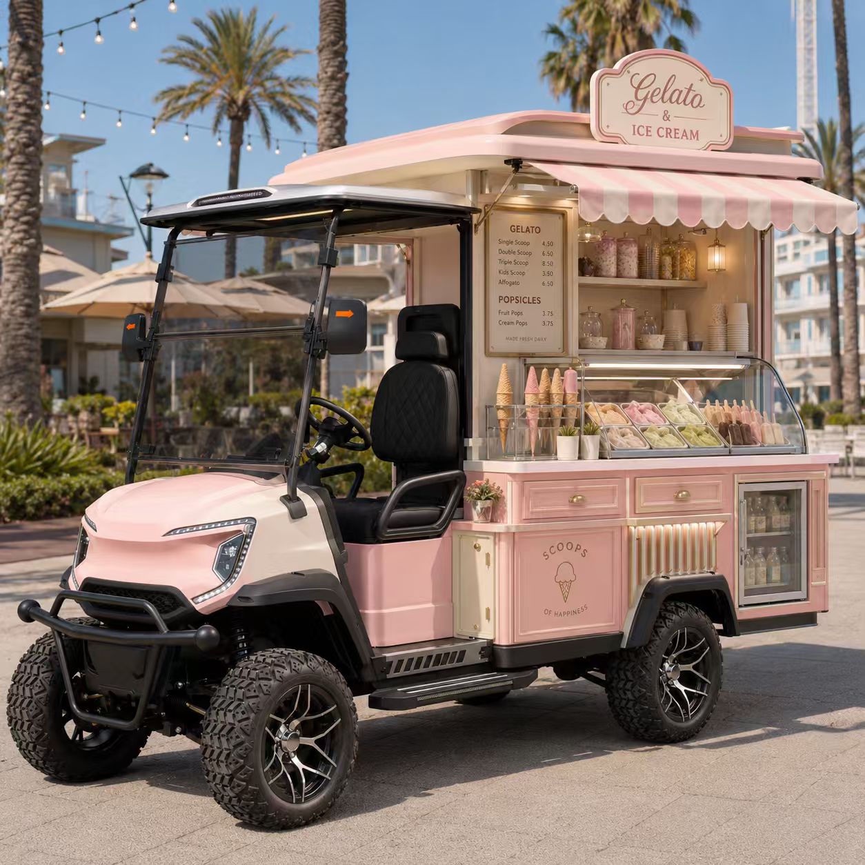 TONGCAI Custom Mobile Food Truck Electric Vending Cart for Coffee Ice Cream Hot Dog Juice