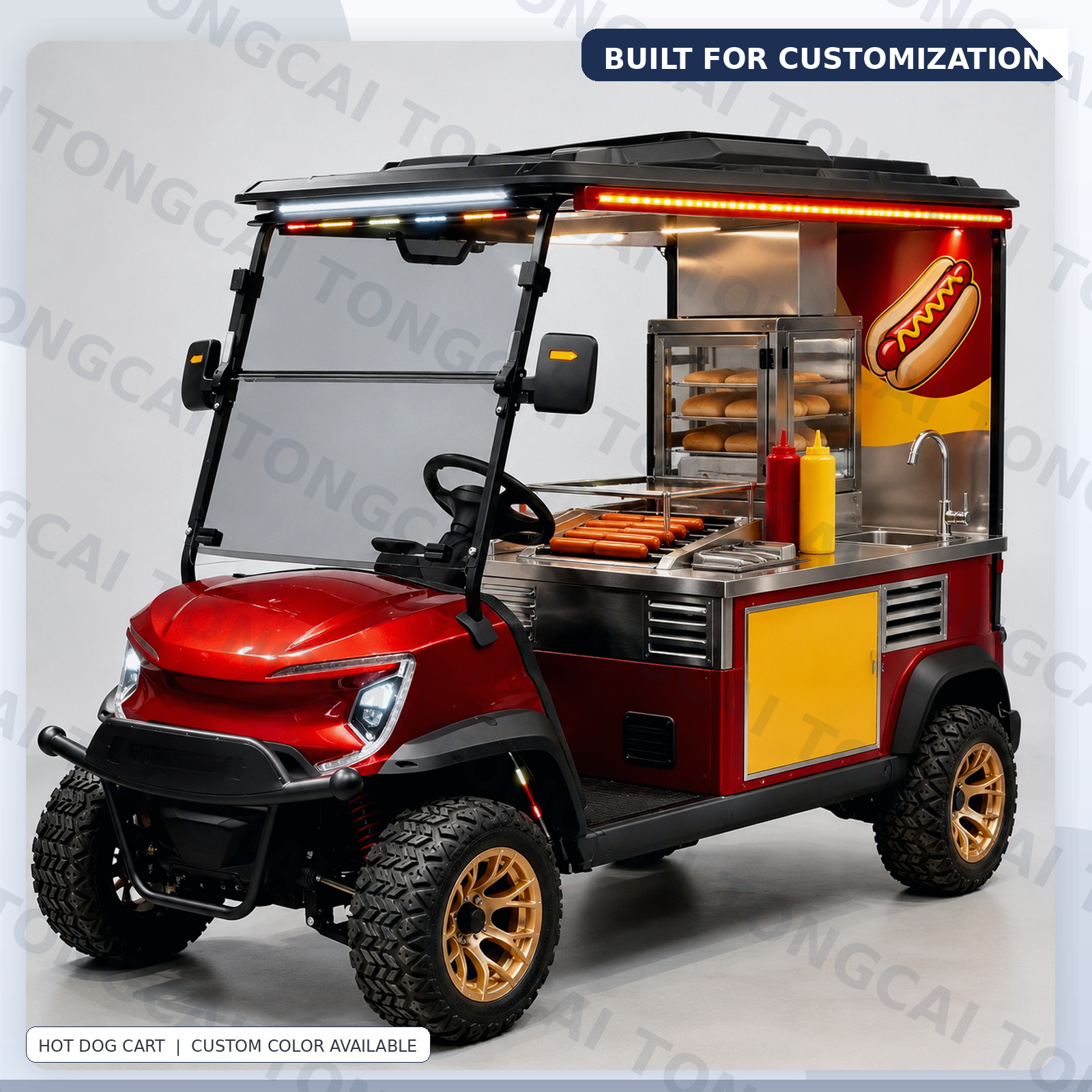 TONGCAI Mobile Waffle Cart Custom Electric Bakery Truck for Festival and Market