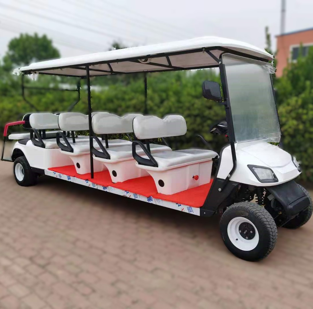 Seater Club Car 72V AC DC Motor Electric Golf Carts 8+2 Seats