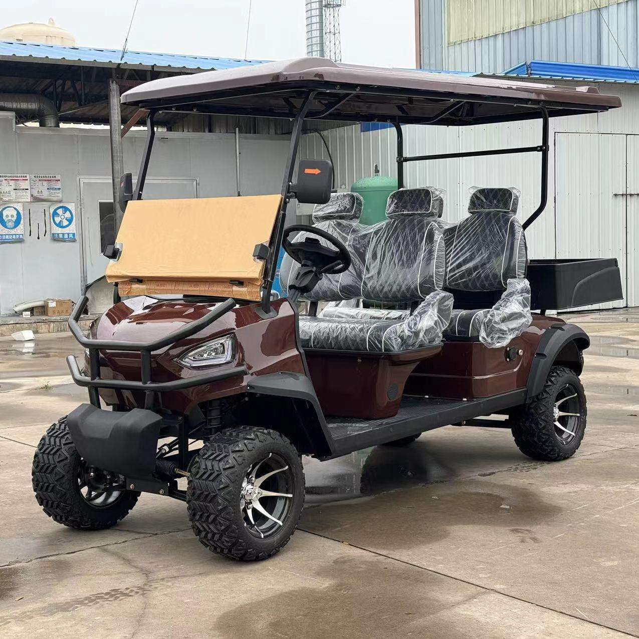 TONGCAI Compact 4-Seater Electric Golf Cart AC Motor 30-50km/h 90km Range Small Turning Radius 48V Battery Golf Course Cart