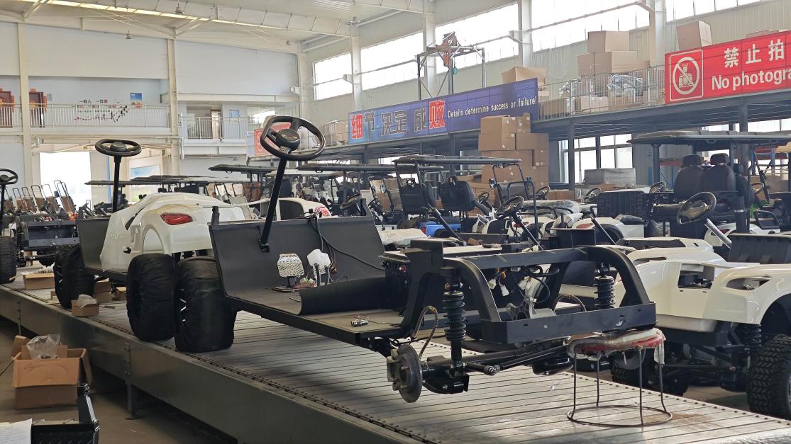 Golf cart assembly line stage two