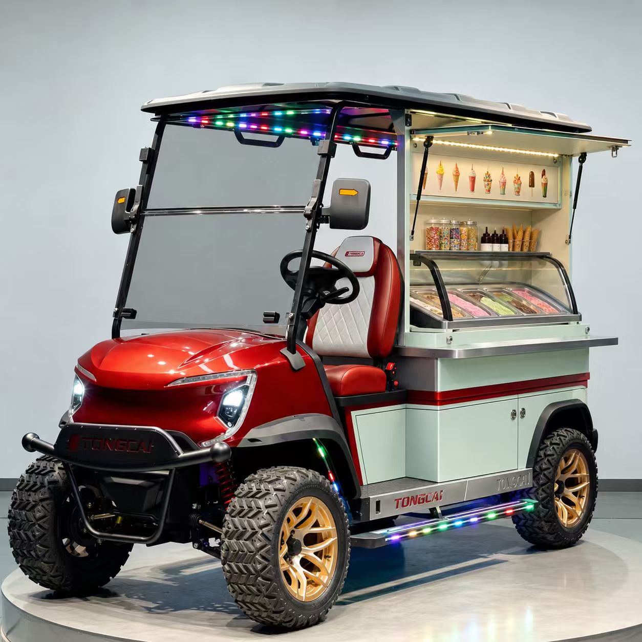 TONGCAI Custom Mobile Food Truck Electric Vending Cart for Coffee Ice Cream Hot Dog Juice