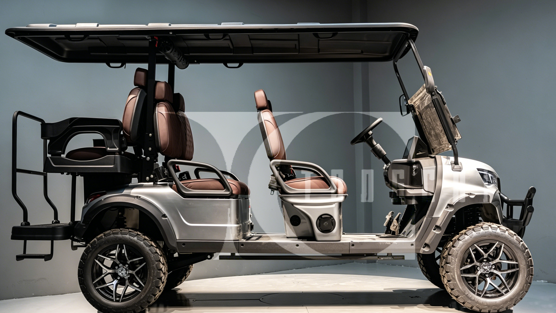 Tongcai 6 Seats Electric Golf Cart, CE Certified Upgraded Model for Coastal Resort & Private Estate Shuttle Service