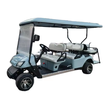 6 Seater Electric Golf Cart with Gold Axles and Custom Cooler Box