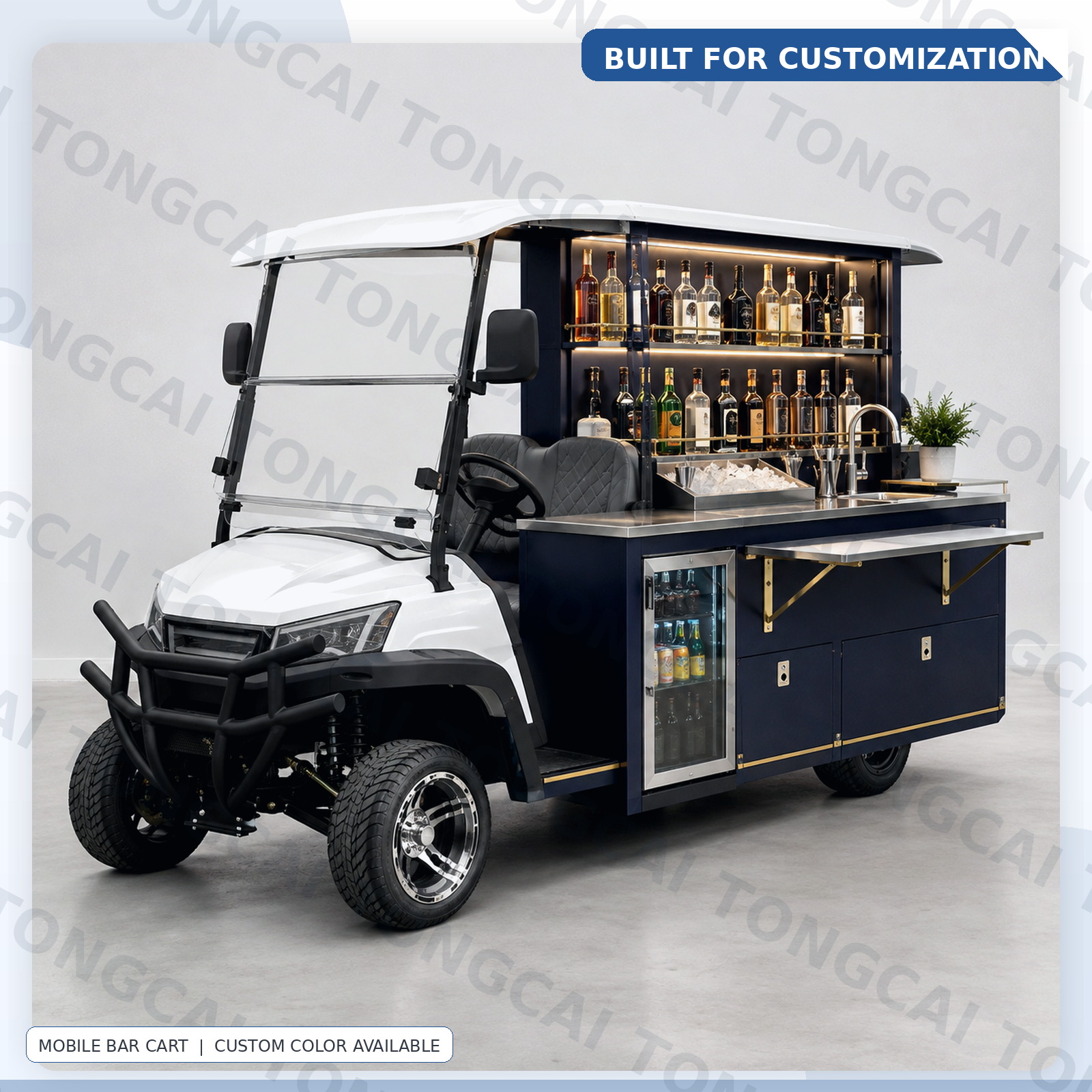 TONGCAI Electric Outdoor Vending Cart Custom Mobile Vehicle for Beach Park and Campus