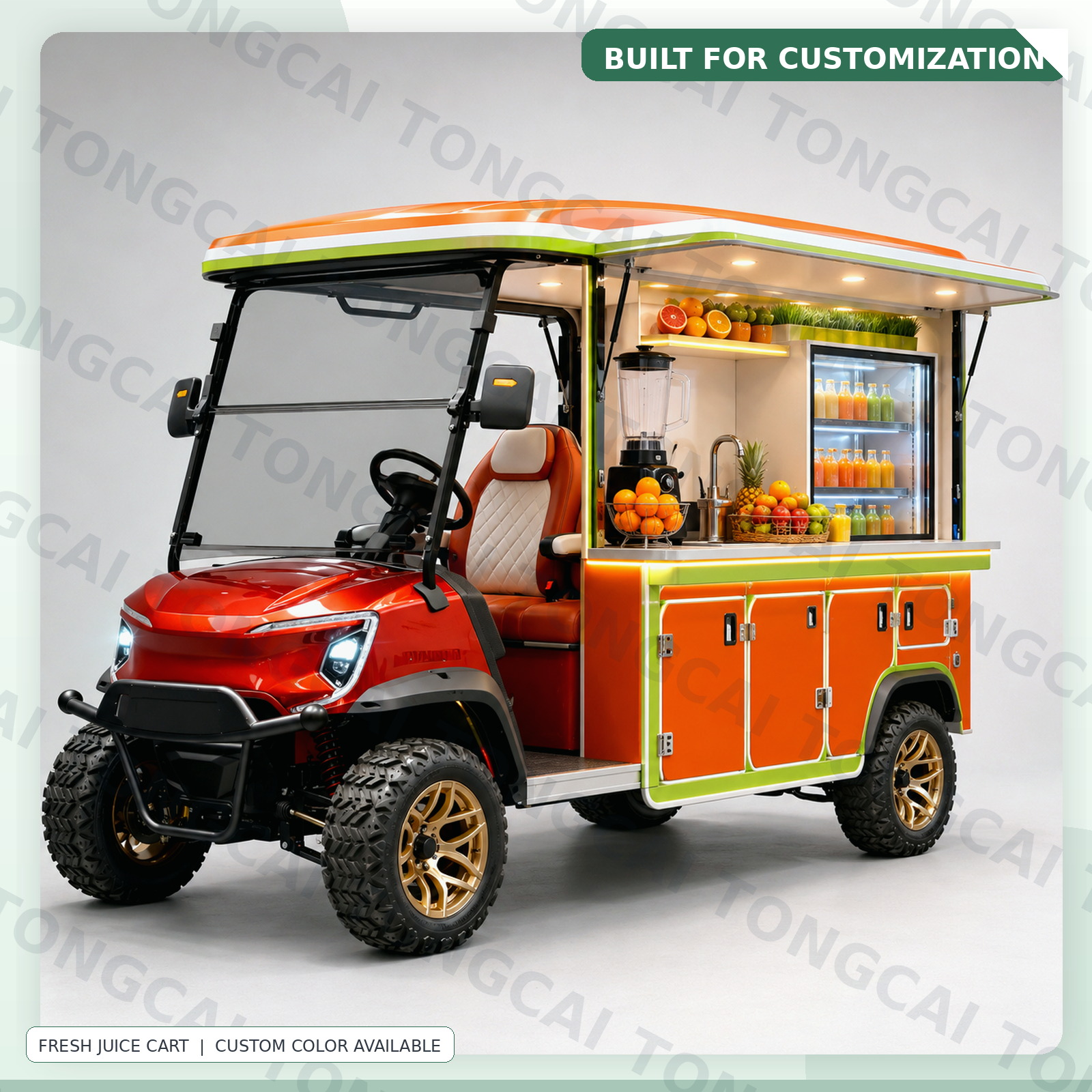 TONGCAI Custom Mobile Bakery Cart Electric Dessert Truck with Logo Branding