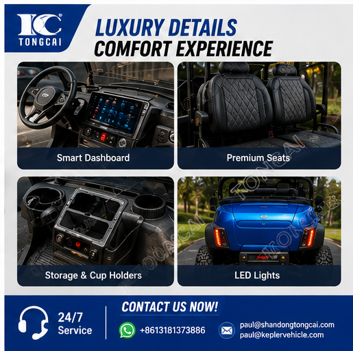 Customized Club Style 72V Lithium Battery 2 4 6 Seater 5000W 14 Inch Wheels Certified 4WD Electric Golf Cart