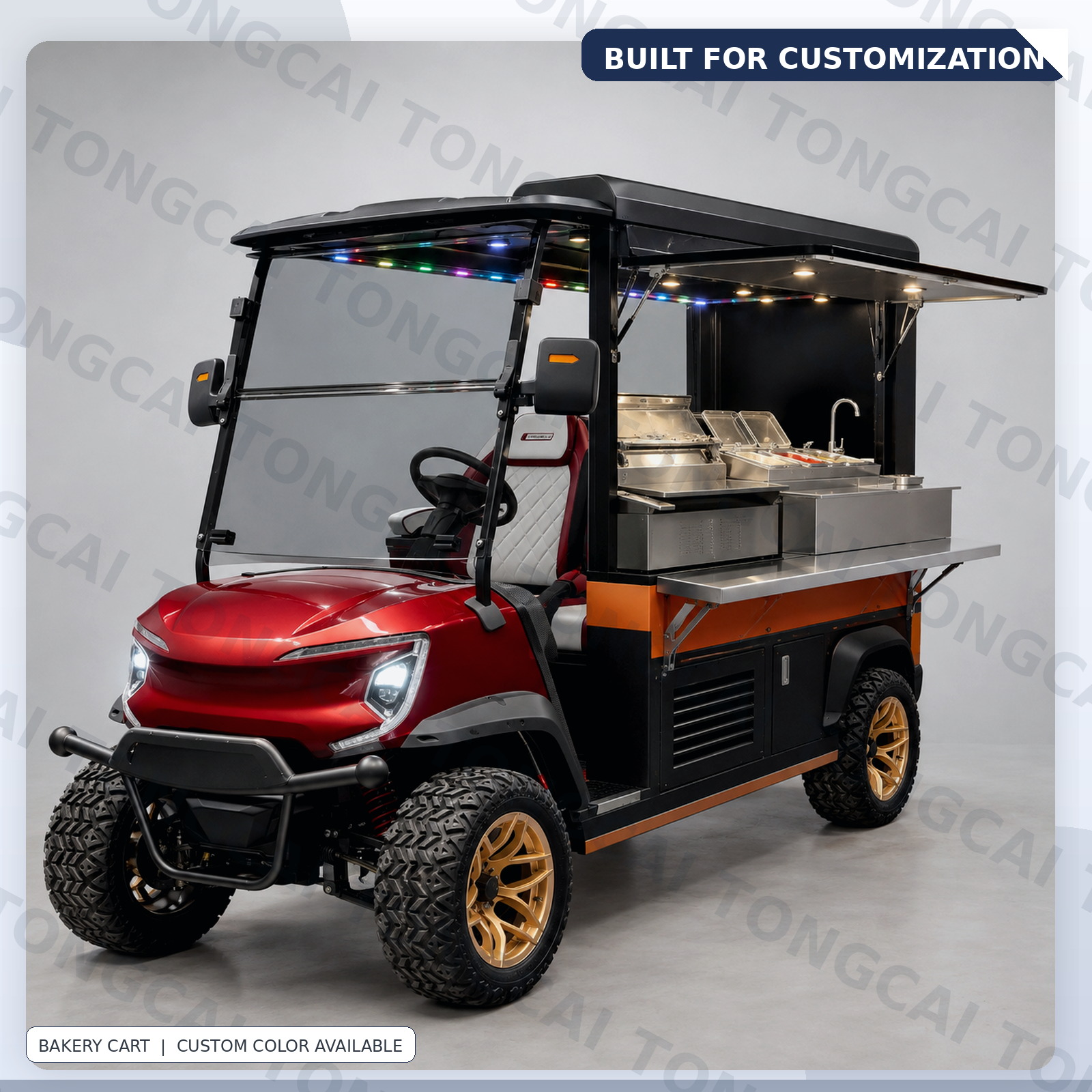 TONGCAI Small Electric Bakery Truck Custom Mobile Dessert Cart for Shopping Street