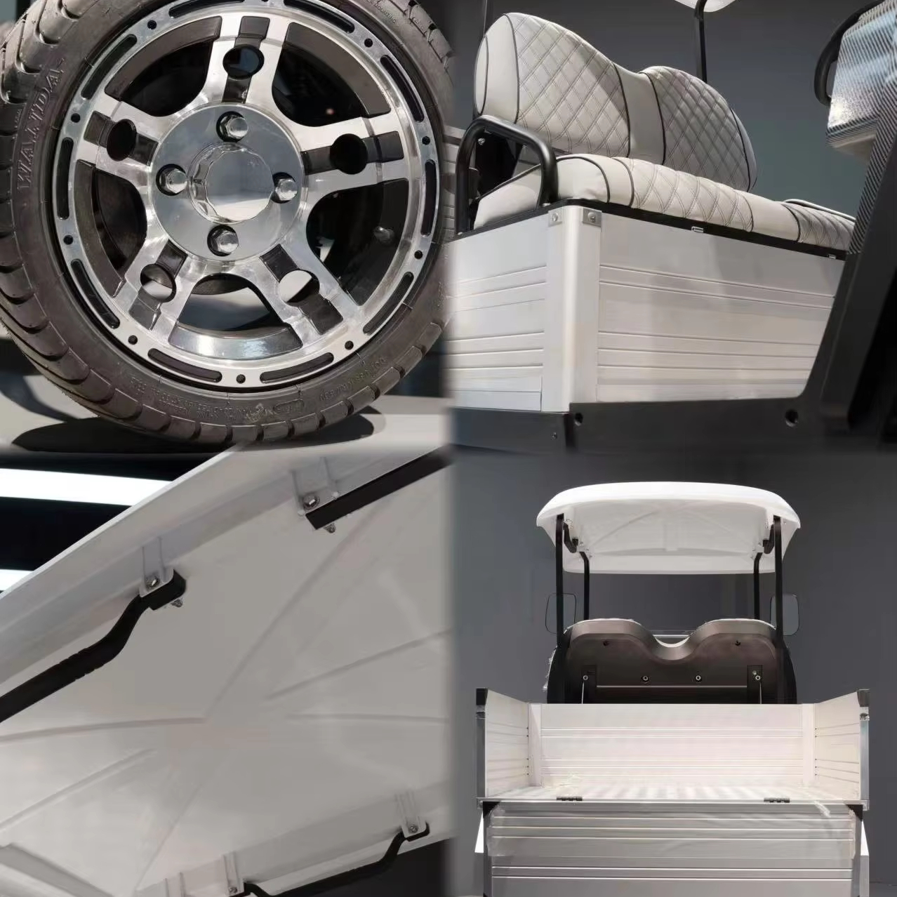 TONGCAI Street Legal Factory Price Low Cost Electric Large Cargo Box 48v Lithium Battery 3-4 Seater AC Motor 90km Golf Cart