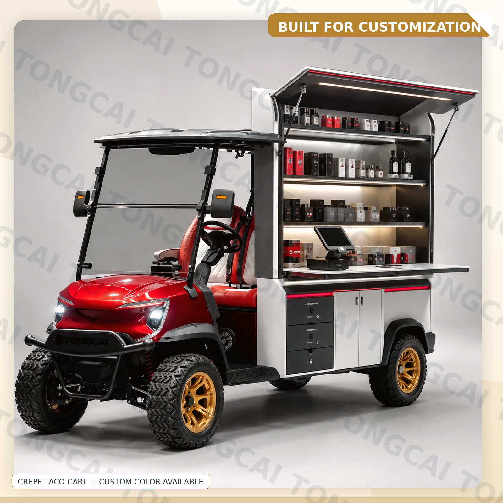 TONGCAI Small Electric Bakery Truck Custom Mobile Dessert Cart for Shopping Street