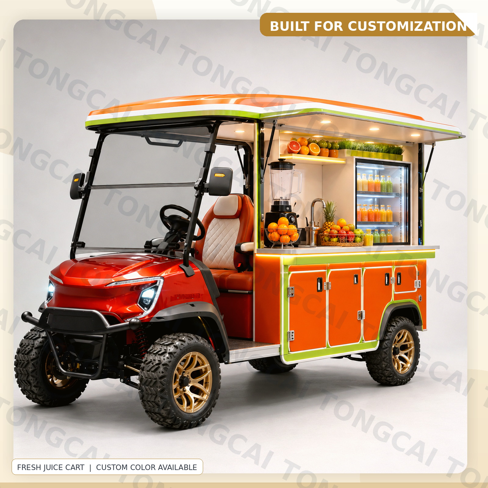 TONGCAI Small Electric Ice Cream Truck Custom Mobile Dessert Cart for Scenic Spot